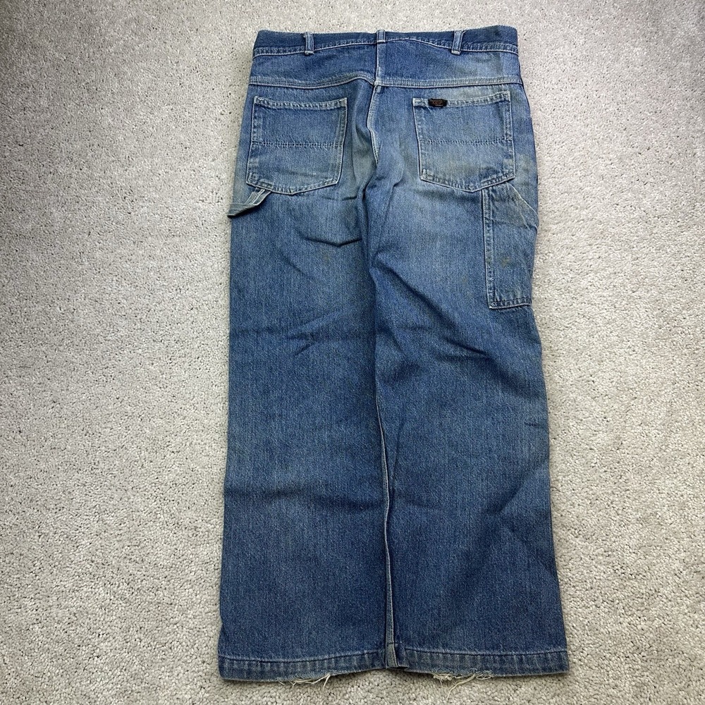 Vintage 70s Key Imperial Carpenter Jeans Men 32x26 Blue Denim Workwear Pants Y2K